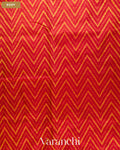 Crimson Red Pure Rajkot Patola Silk Handloom Saree — Body