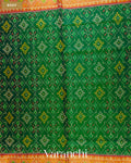 Bottle Green Pure Rajkot Patola Silk Handloom Saree — Body