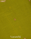 Pista Green Pure Kora Silk Saree — Body