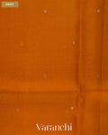 Rust Orange Pure Kora Silk Saree — Body