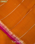 Rust Orange Pure Kora Silk Saree — Blouse