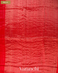 Tulip Red Floral Jamdani Pure Matka Silk Handloom Saree — Pallu