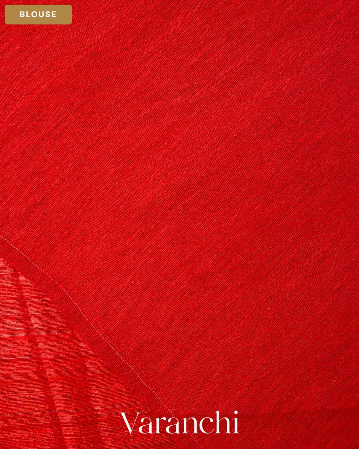 Tulip Red Floral Jamdani Pure Matka Silk Handloom Saree — Blouse