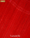 Tulip Red Floral Jamdani Pure Matka Silk Handloom Saree — Body