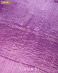 Purple Floral Jamdani Pure Matka Silk Handloom Saree — Pallu
