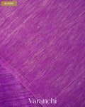 Purple Floral Jamdani Pure Matka Silk Handloom Saree — Blouse