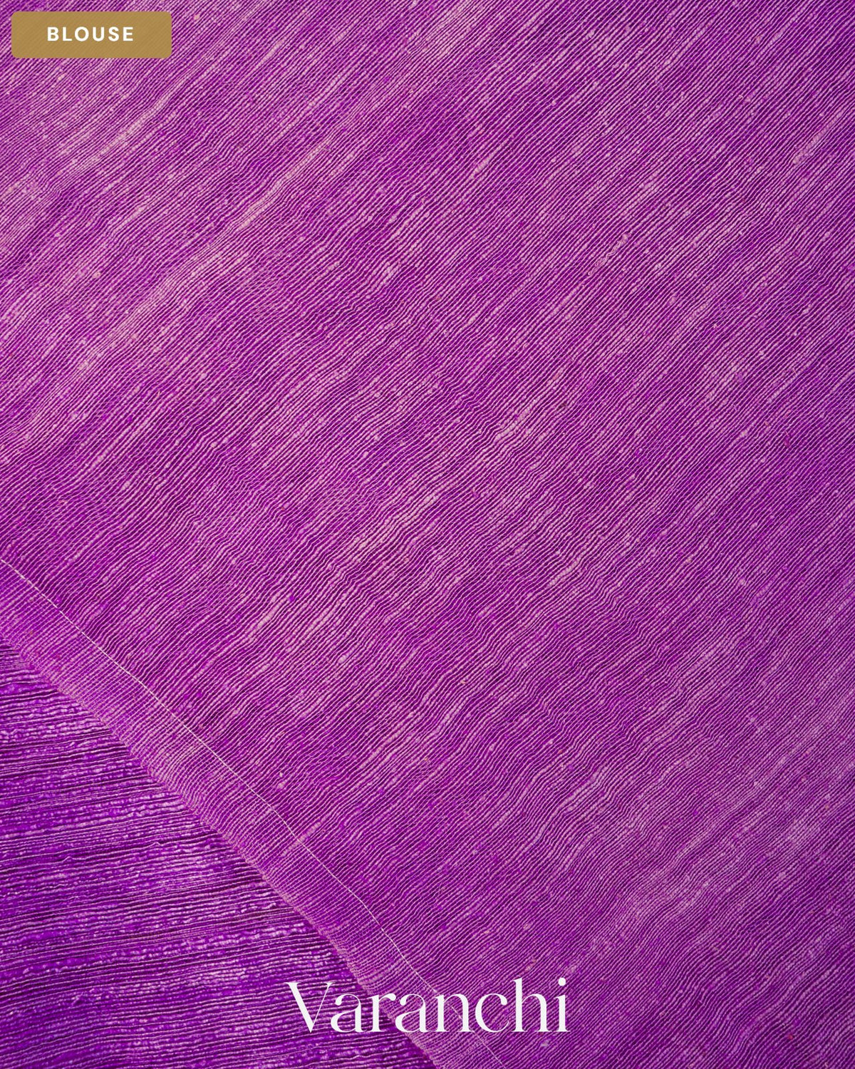 Purple Floral Jamdani Pure Matka Silk Handloom Saree — Blouse