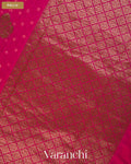 Rani Pink Bandhani Pure Chiniya Silk Saree — Pallu