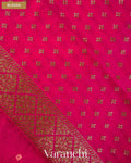 Rani Pink Bandhani Pure Chiniya Silk Saree — Blouse