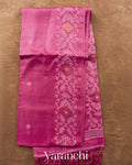Rose Pink Pure Tussar Silk Saree — Full Saree