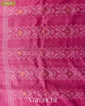 Rose Pink Pure Tussar Silk Saree — Pallu