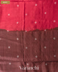 Maroon Pure Tussar Silk Handloom Saree — Body
