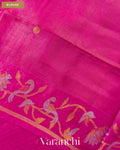 Rani Pink Pure Tussar Silk Saree — Blouse