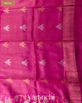 Rani Pink Pure Tussar Silk Saree — Pallu