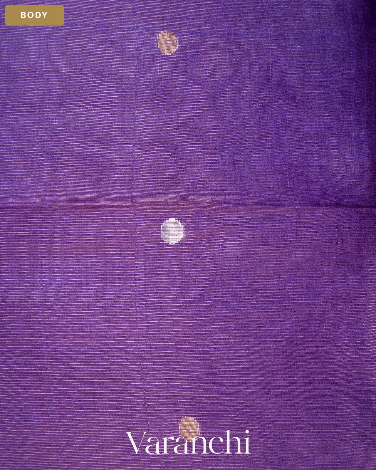 Violet Jamdani Pure Tussar Tissue Silk Handloom Saree — Body