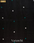Black Pure Matka Silk Handloom Saree — Body