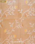 Off White Jamdani Pure Tussar Silk Handloom Saree — Body