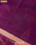 Dark Wine Floral Jamdani Pure Muslin Silk Handloom Saree — Blouse