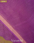 Violet Lotus Jamdani Pure Silk Linen Handloom Saree — Blouse
