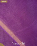 Violet Lotus Jamdani Pure Silk Linen Handloom Saree — Blouse
