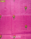 Rose Pink Jamdani Pure Mulberry Silk Handloom Saree — Body