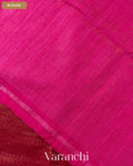 Rani Pink with Sequin Embroidery Pure Muslin Silk Handloom Saree — Blouse