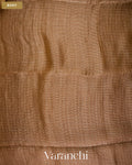 Cocoa Brown with Sequin Embroidery Pure Muslin Silk Handloom Saree — Body