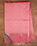 Baby Pink Pure Dupion Silk Saree — Full Saree