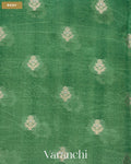 Turquoise Green Pure Dupion Silk Saree — Body