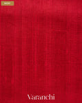 Red Pure Raw Silk Handloom Saree — Body
