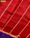 Violet Pure Raw Silk Handloom Saree — Blouse
