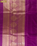Purple Pure Chanderi Silk Cotton Handloom Saree — Pallu