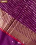 Purple Pure Chanderi Silk Cotton Handloom Saree — Blouse