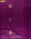 Purple Pure Chanderi Silk Cotton Handloom Saree — Body