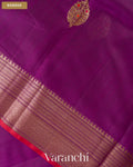 Purple Pure Chanderi Silk Cotton Handloom Saree — Border