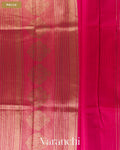 Rani Pink Pure Chanderi Silk Cotton Handloom Saree — Pallu
