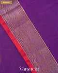 Royal Purple Pure Chanderi Silk Cotton Handloom Saree — Border