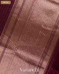 Wine Pure Chanderi Silk Cotton Handloom Saree — Pallu