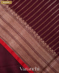 Wine Pure Chanderi Silk Cotton Handloom Saree — Blouse