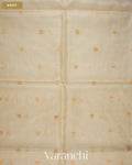 Off-White Paithani Embroidered Border Pure Tussar Silk Saree — Body