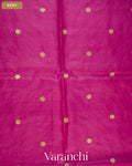 Magenta Pink Paithani Embroidered Border Pure Tussar Silk Saree — Body