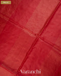 Brick Red Paithani Embroidered Border Pure Tussar Silk Saree — Pallu