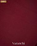 Chocolate Brown Pure Mysore Crepe Silk Saree — Body