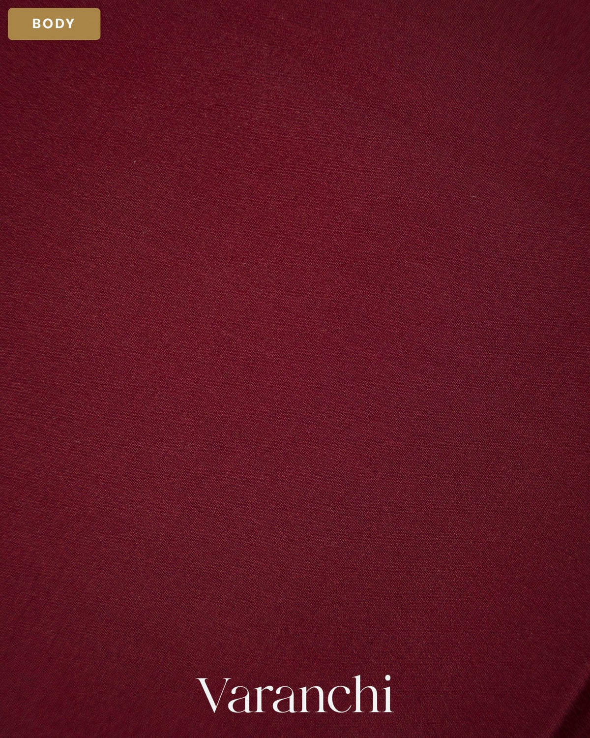 Chocolate Brown Pure Mysore Crepe Silk Saree — Body