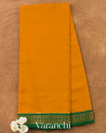 Turmeric Yellow Pure Mysore Crepe Silk Saree — Full Saree
