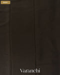 Jet Black Pure Mysore Crepe Silk Saree — Body