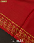 Jet Black Pure Mysore Crepe Silk Saree — Blouse