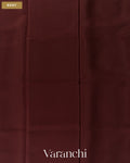 Dark Choclate Brown Pure Mysore Crepe Silk Saree — Body