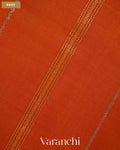 Deep Orange Pure Mysore Crepe Silk — Body