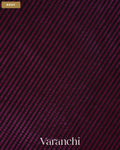 Deep Purple Striped Pure Maheshwari Silk Cotton Handloom Saree — Body